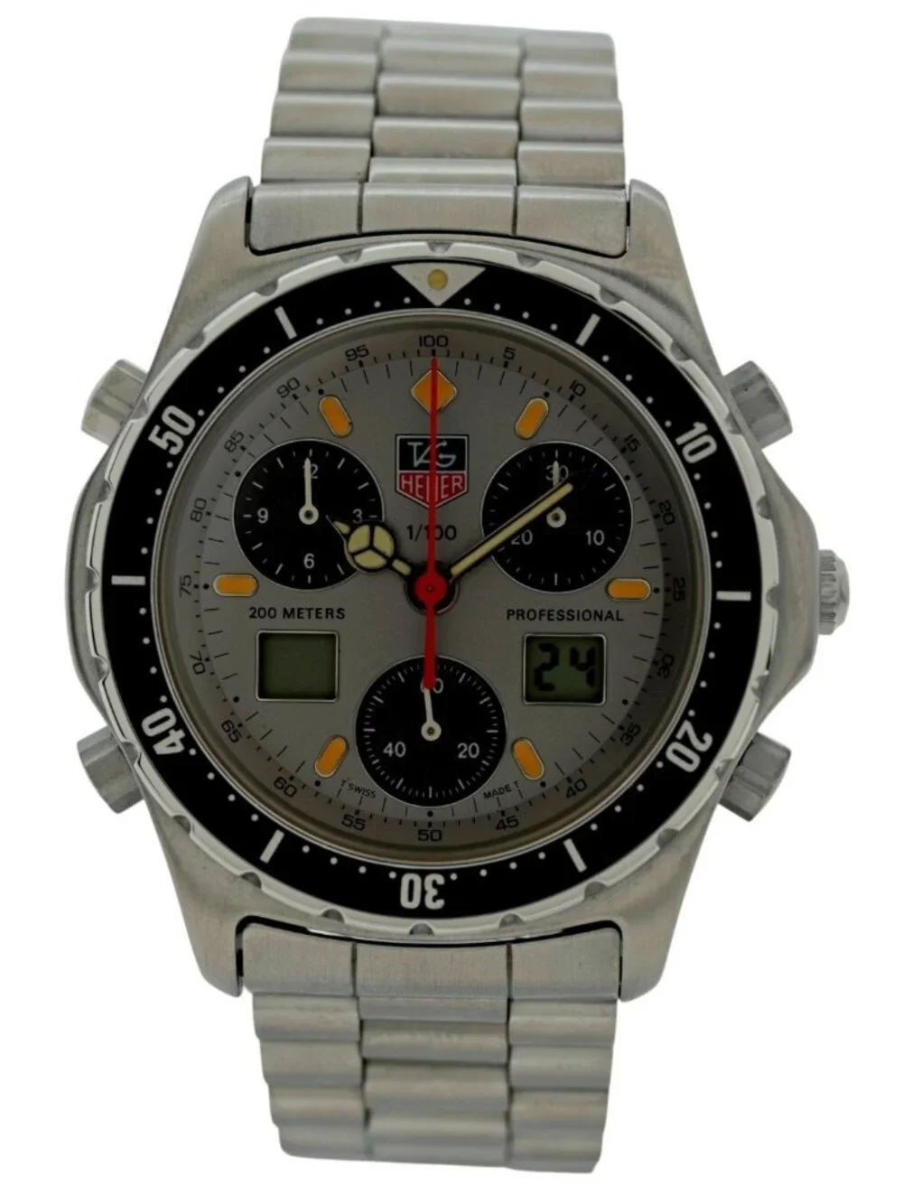 Tag Heuer 38mm Men's Professional 2000 Series Ani-Digi Chronograph Watch 270.206